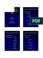 Pipe Head Loss - Comparison of Methods