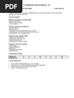 Communication Skills - Iv: Course Code: MCABS 20401 Credit Units: 01 Course Objective