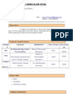 Curriculum Vitae: Objectives