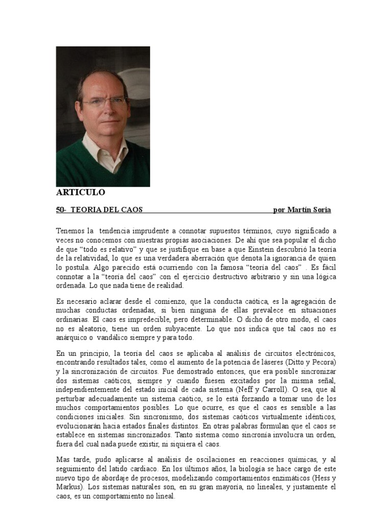 Teoria Del Caos PDF Teoría del caos Atractor