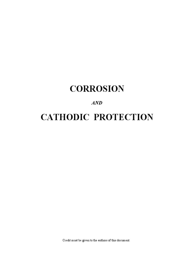 Corrosion and Cathodic Protection Overview | PDF | Anode | Corrosion