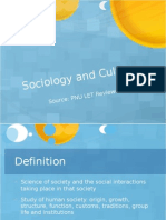 Sociology and Cultu Re: Source: Pnu Let R Eviewer