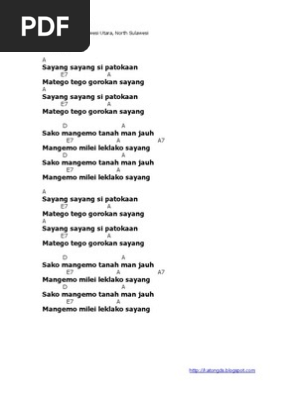 Lyric Chord Si Patokaan Indonesia Song