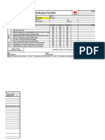 Single Site Verification Checklist