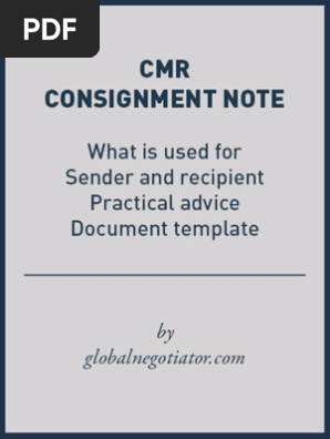 Cmr Consignment Note Form Pdf Bill Of Lading Service Industries