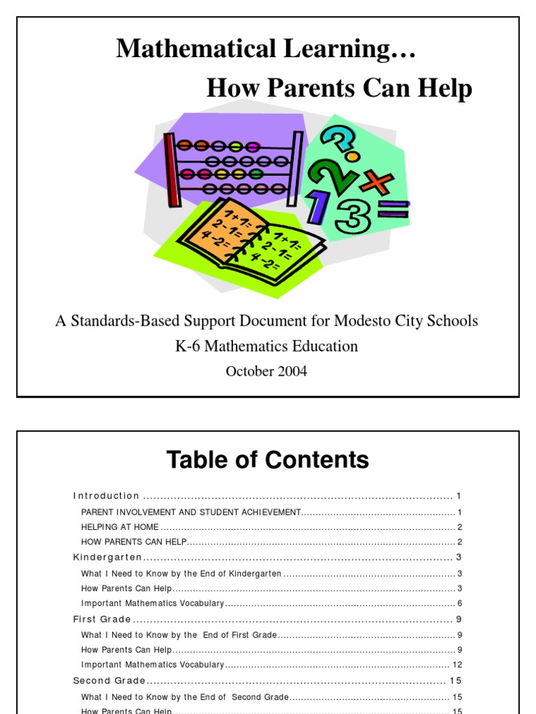 Mathematical Learning For Parents | PDF | Shape | Line (Geometry)