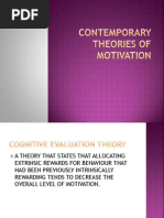 Contemporary Theories of Motivation