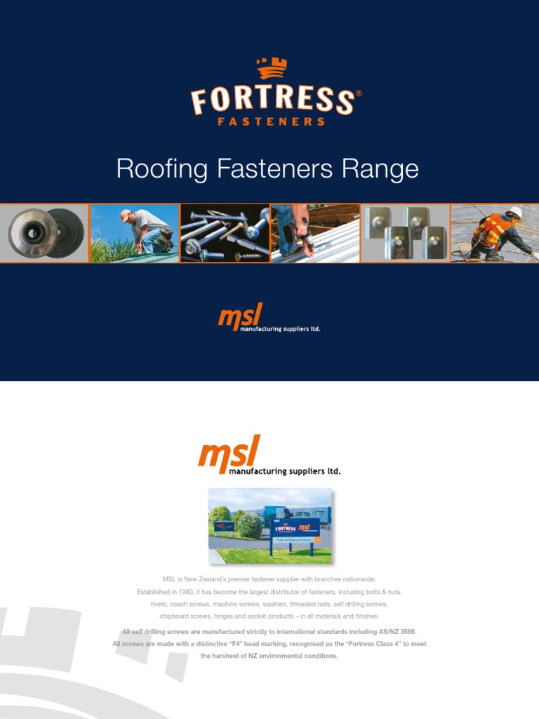 3376 Fortress Roofing Catalogue PDF Screw Crafts