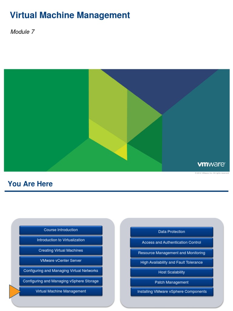 VSICM51 M07 VMManagement | PDF | V Mware | Virtual Machine