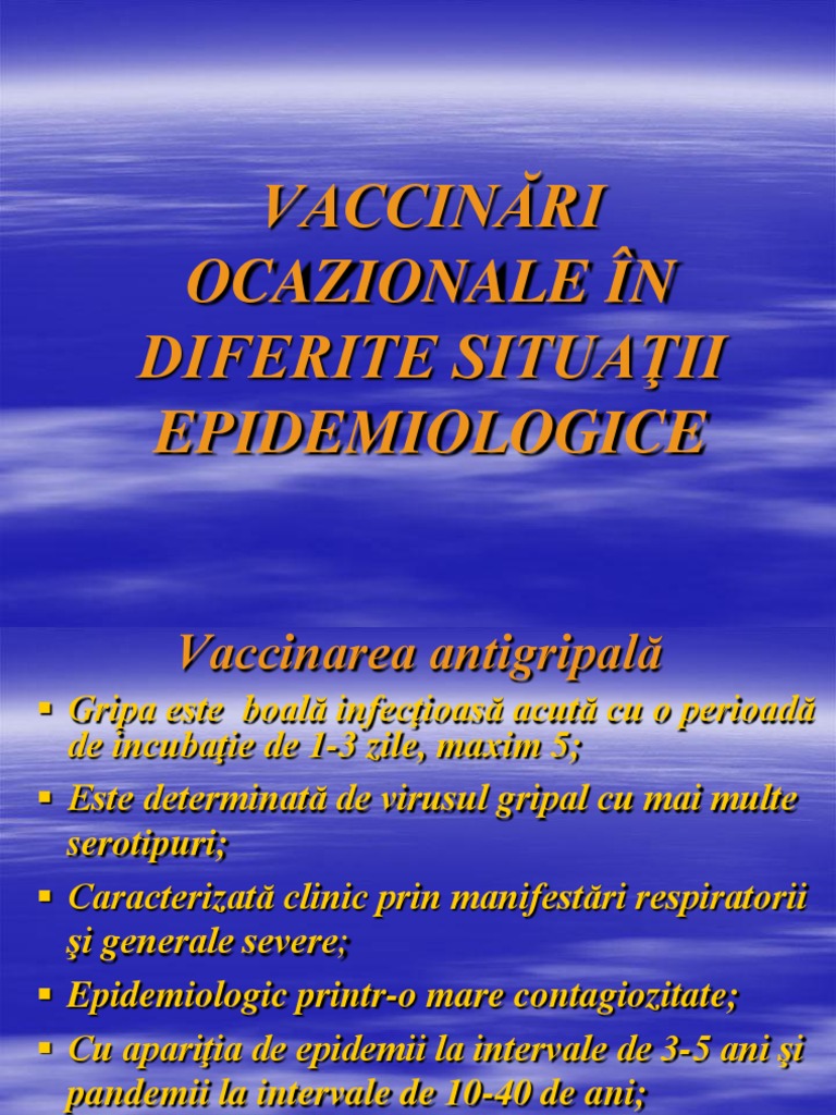 Vaccinari Ocazionale