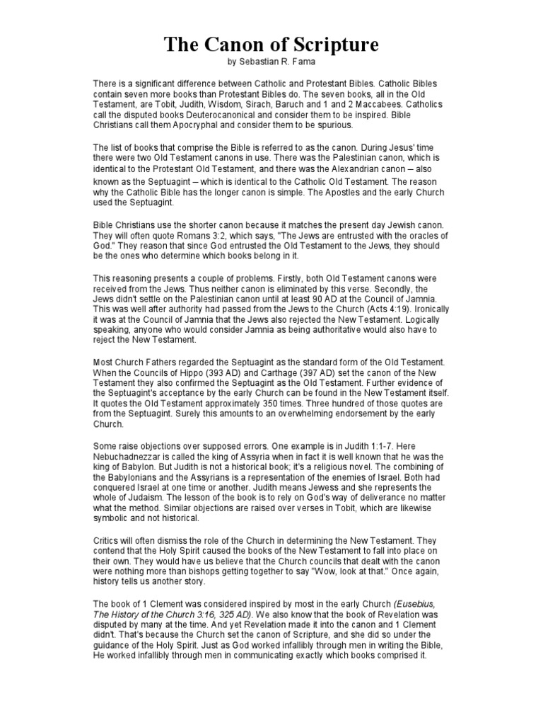 Biblical canon essay image