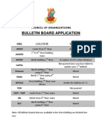 Bulletin Board Application: Council of Organizations