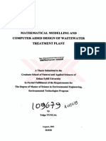 Mathematical Modelling and Computer Aided Design of Wastewater Treatment Plant