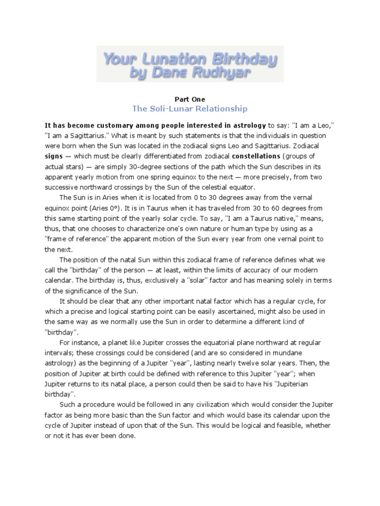 Understanding the Soli-Lunar Cycle | PDF