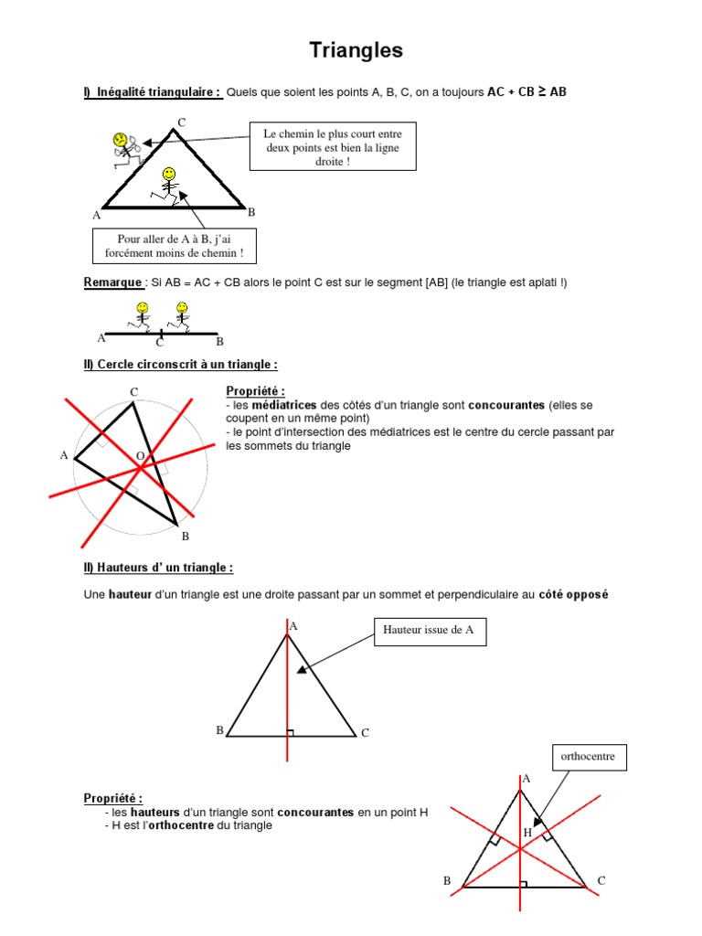 Exercices Corrigés Sur Les Triangles 5ème Pdf Triangles (5ème) | PDF | Triangle | Géométrie euclidienne