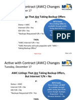 Ac#ve With Contract (AWC) Changes: AWC Lis/ngs That Are Taking Backup Offers