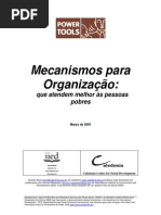 Mecanismos para Organização  que atendem melhor às pessoas pobres