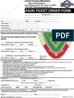 2014 Manatees Full Season Ticket Order Form