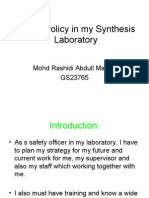 Safety Policy in My Synthesis Laboratory