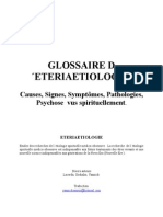 Spiritisme Eteriaetiologie (Glosaire Explicatif Des Causes...) Divers Auteurs