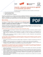 Acceso a la información, elemento esencial de la agenda para el desarrollo post-2015