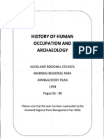 History of Human Occupation and Archaeology of Muriwai Regional Park