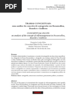 Uma análise do conceito de autogestão em Rosanvallon, Bourdet e Guillerm