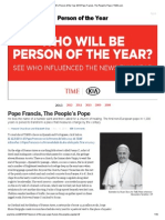 TIME's Person of The Year 2013 Pope Francis, The People's Pope - TIME