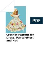 Crochet Pattern For Dress, Pantalettes, and Hat