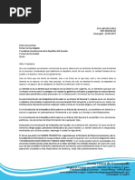Carta Protesta de Marita Paz Dirigida a Rafael Correa