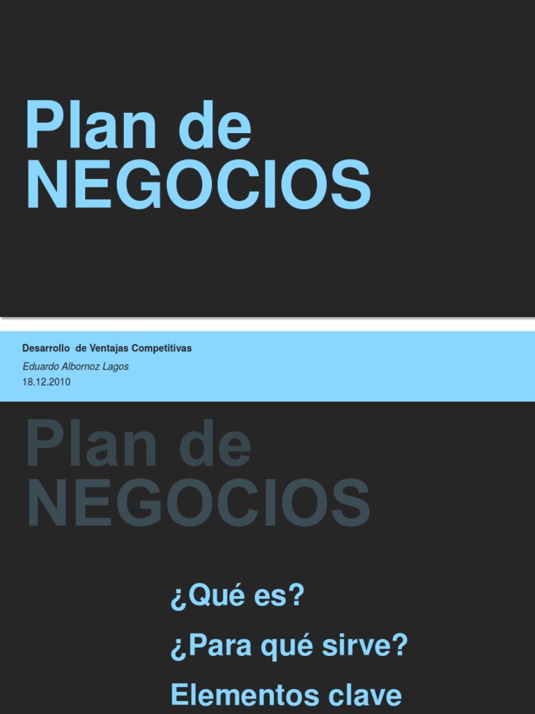 Guía para un Plan de Negocios Efectivo | PDF | Producto (Negocio ...