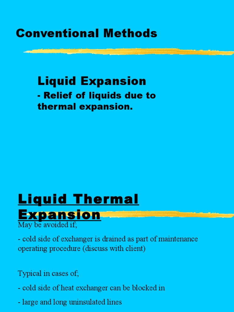Liquid Thermal Expansion Relief Analysis | PDF | Thermal Expansion ...
