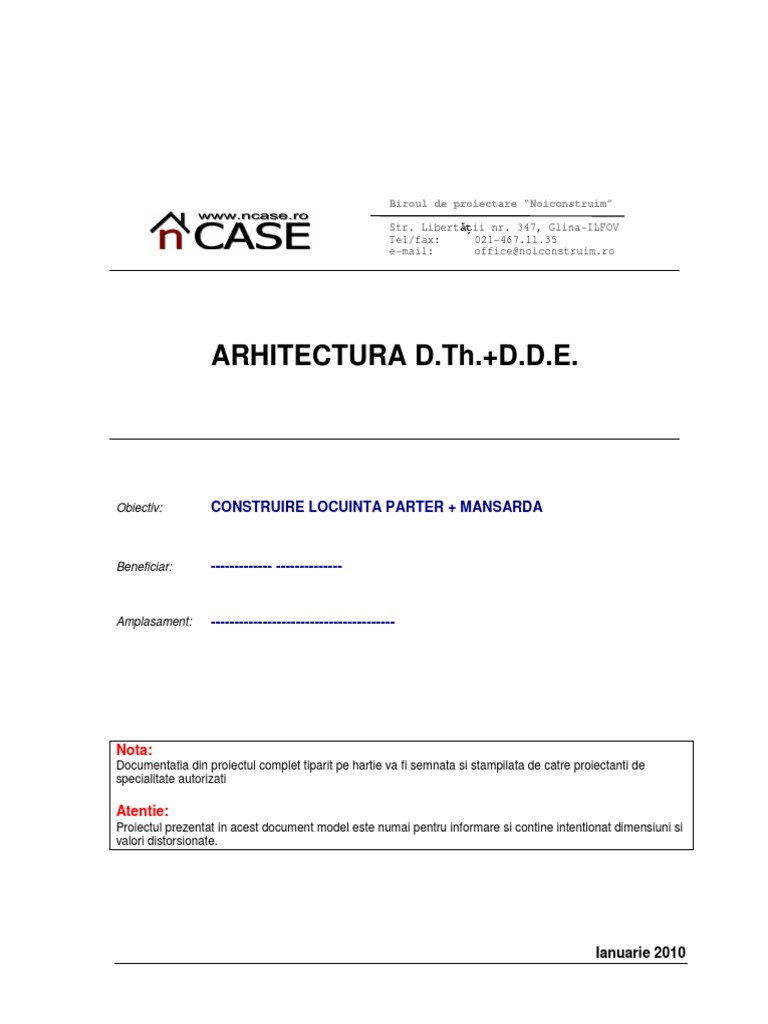 Model Proiect Complet | PDF
