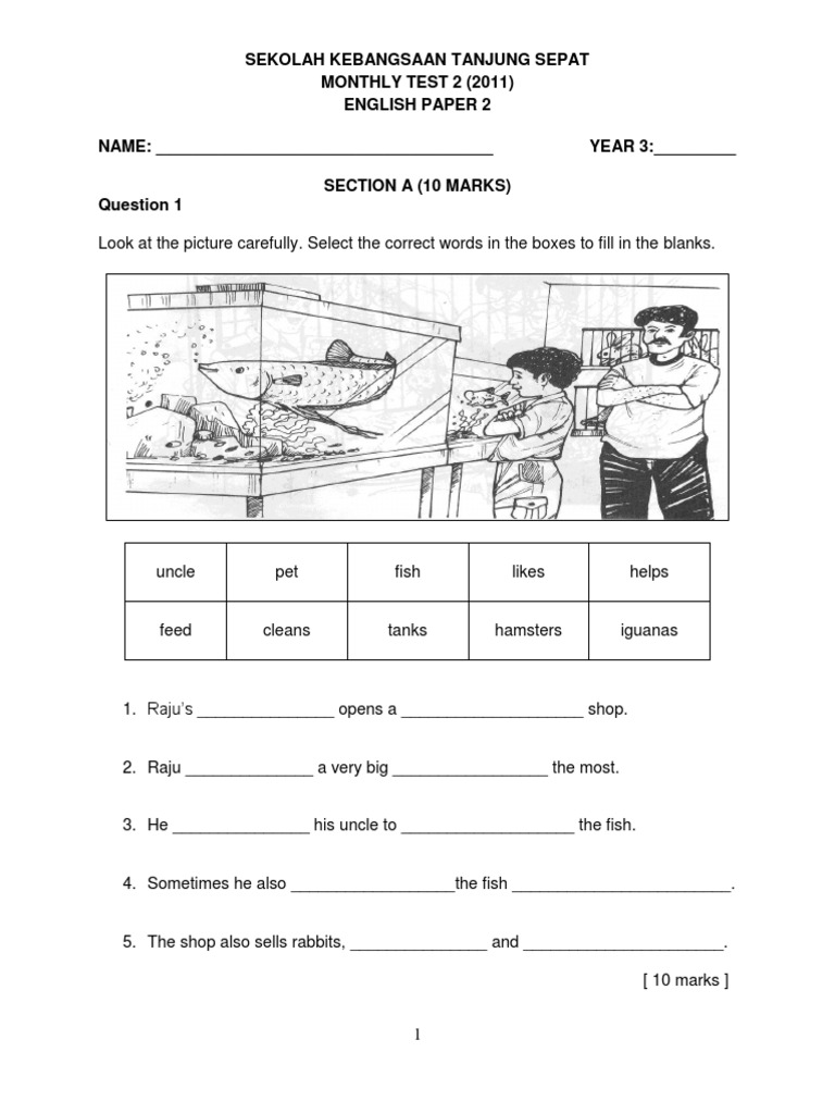 Bahasa Inggeris Tahun 3