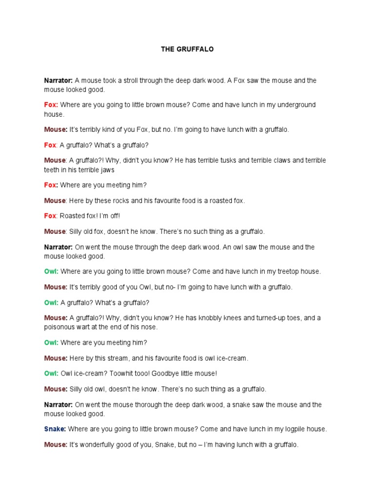 The Gruffalo | Download Free PDF | Leisure