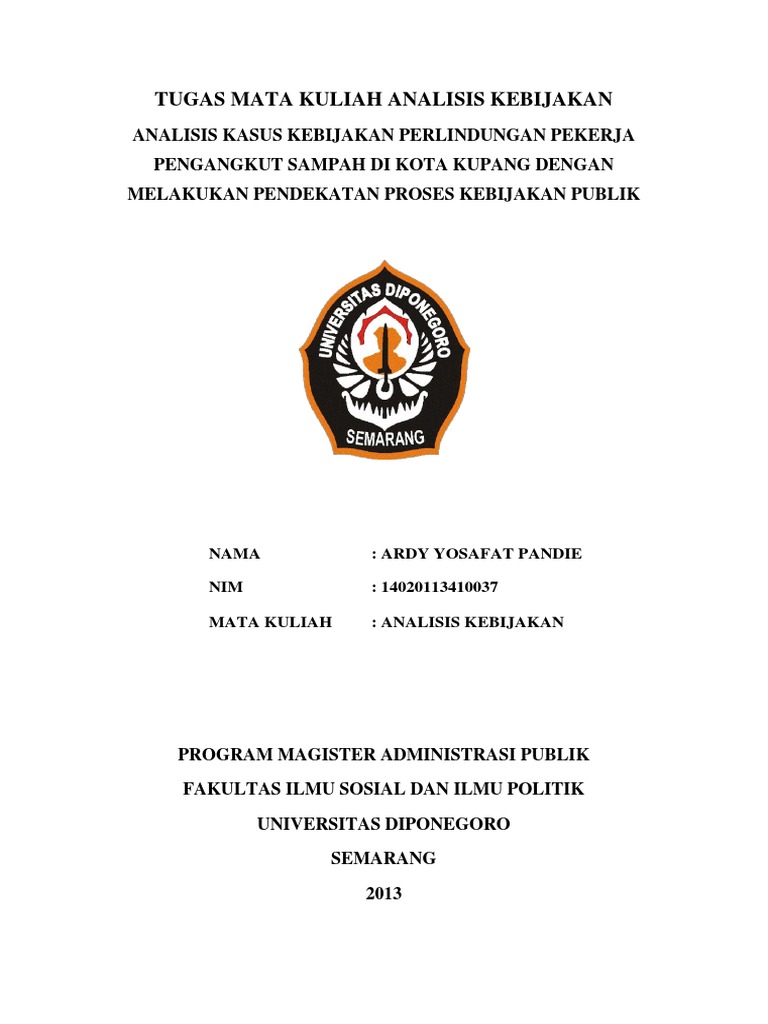 Cover Makalah S2 Map Undip