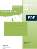 Seminar report on Wi-Fi technology