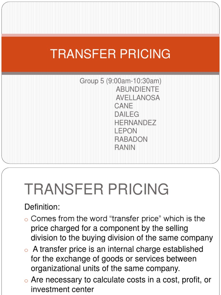 Transfer Pricing | PDF | Profit (Accounting) | Prices