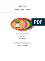 Tugas Fuzzy Logic Control: Nama: Cantra Modinata Class: Sk-1 BP: 11-1029