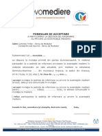 Formular de Acceptare A Participarii La Sedinta de Inf