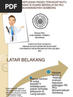 Download slide presentasi TINGKAT KEPUASAN PASIEN TERHADAP MUTU PELAYANAN DI RUANG BERSALIN RS PKU MUHAMMADIYAH GOMBONG by drFadli Robby Amsriza SN191466443 doc pdf