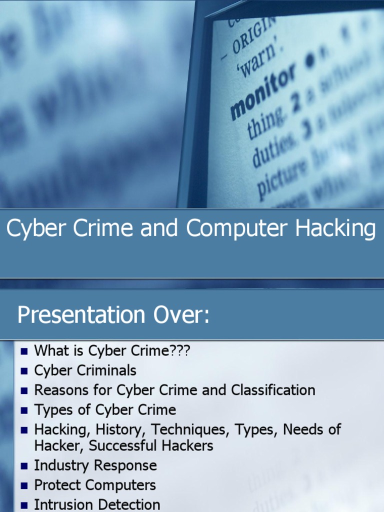 Cyber Crime: Types and Prevention | PDF | Security Hacker | Cybercrime