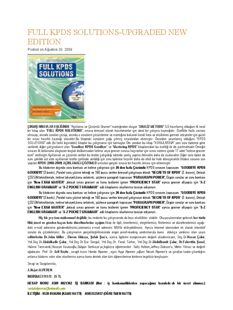 Full Kpds Solutions | PDF