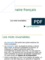 Grammaire Francais La Preposition