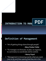 Introduction to Management