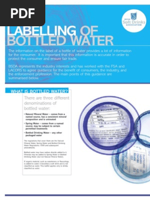 Labelling Bottled Water