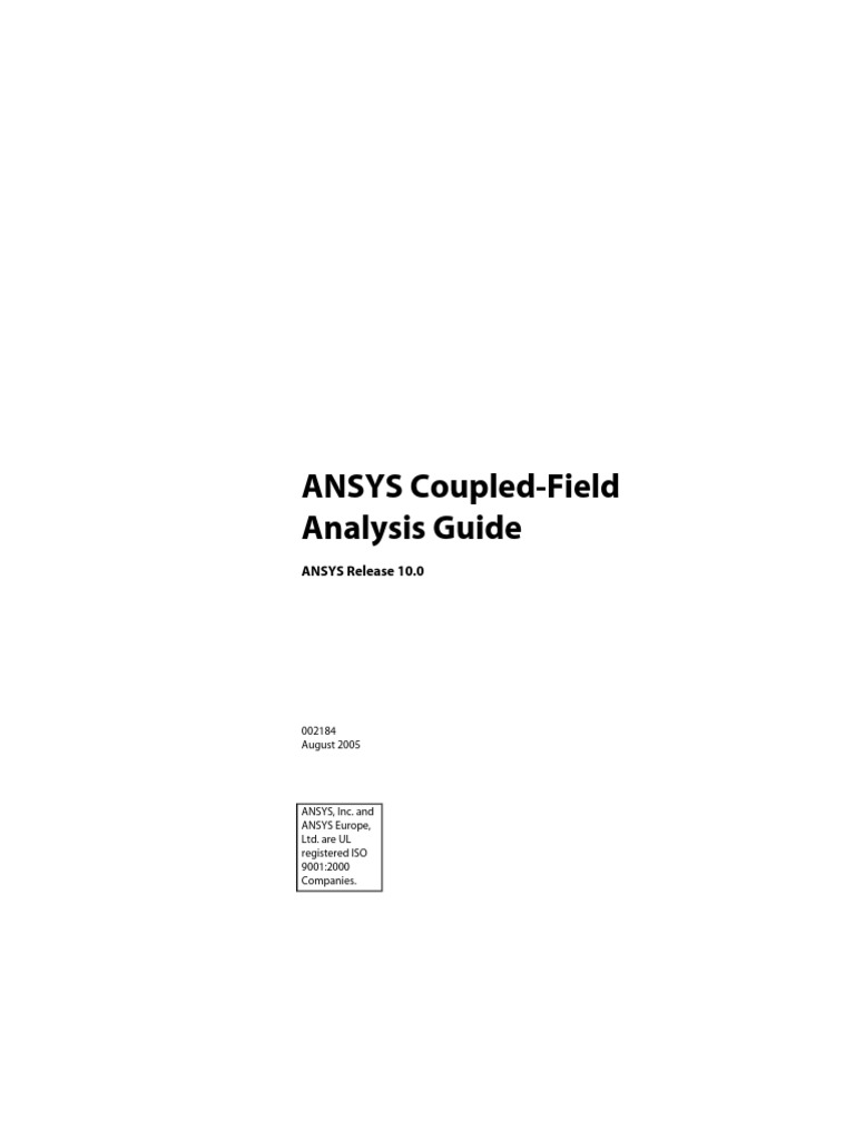 Ansys Coupled Analysis Guide | PDF | License | Trademark