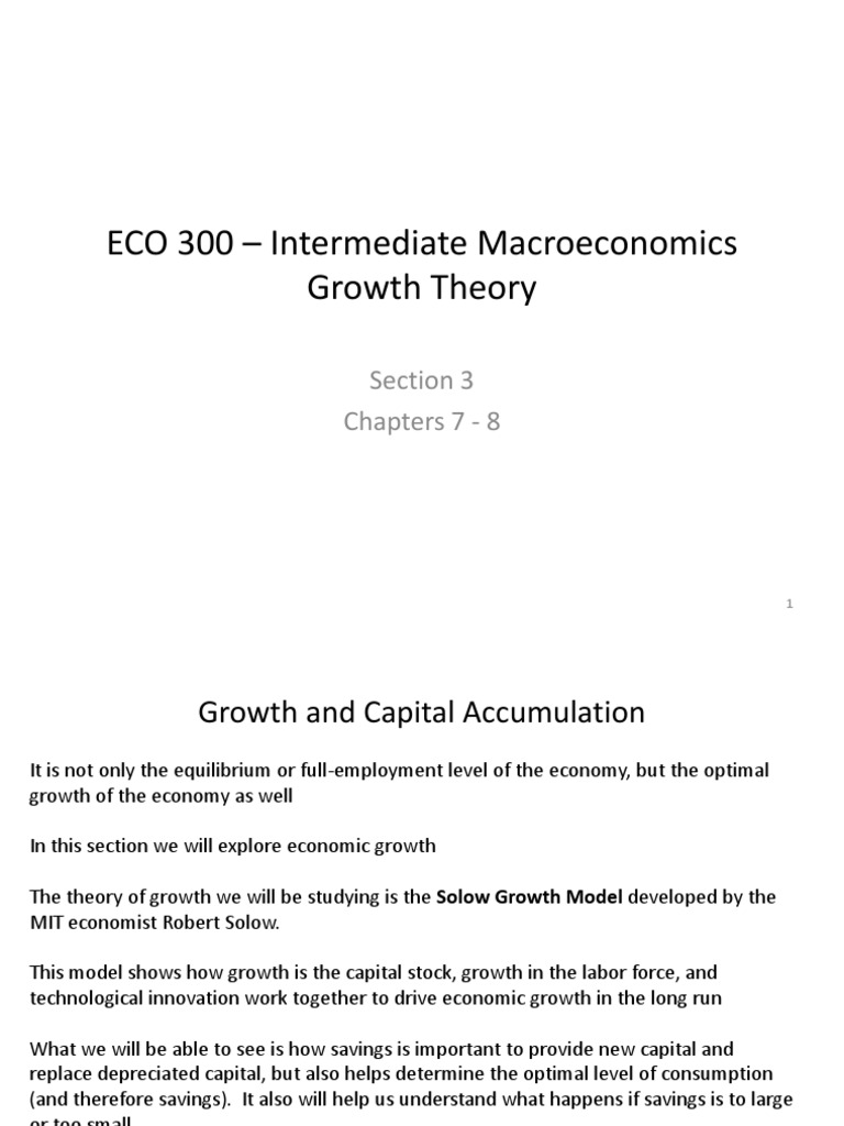 Solow Growth Model Explained | PDF | Macroeconomics | Economic Growth