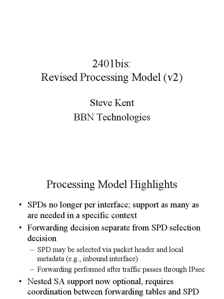 Revised IPsec Processing Model v2 | PDF | Network Architecture ...