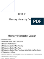 Memory Hierarchy Design UNIT-V - Reducing Cache Miss Penalty and Rate via Parallelism
